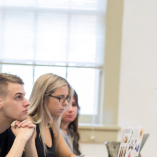 SPIA Professor Susan Haire teaching her research methods during a criminal justice class in one of the classrooms in Candler Hall.